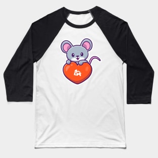 Cute rat love Baseball T-Shirt